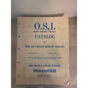 1979 Ford and Lincoln-Mercury‎ O.S.I Catalog Jan, Vol.4